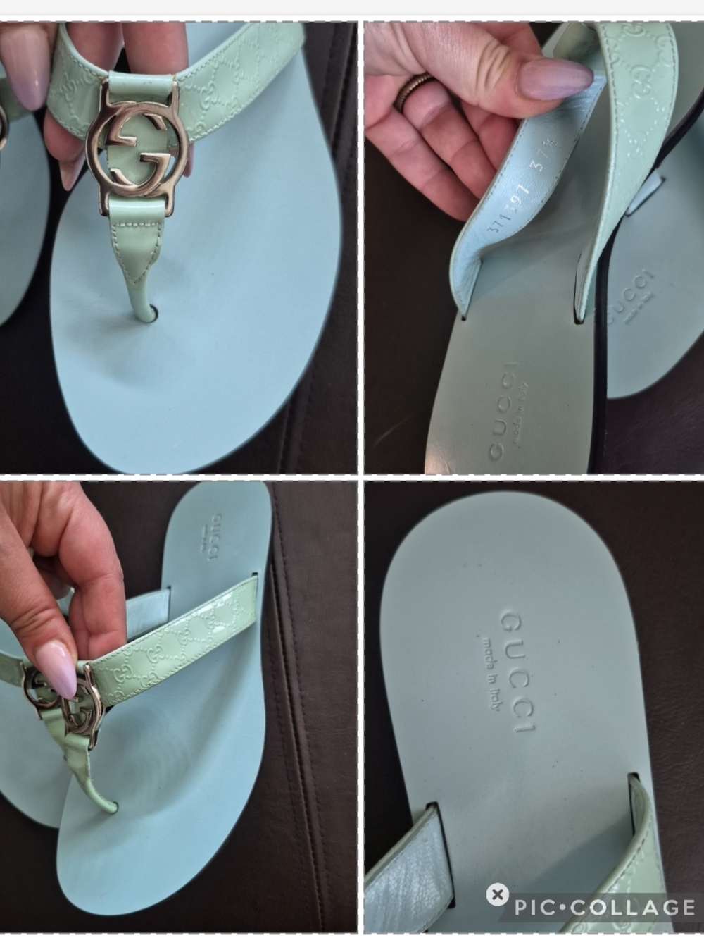 Gucci Guccissima Web Thong Sandals - Picture 14 of 16